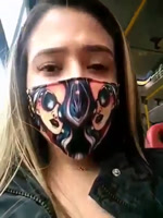 Bitch se masturba en Transilenio Bogotá