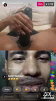 Malona en vivo en Instagram obteniendo un pepino verde