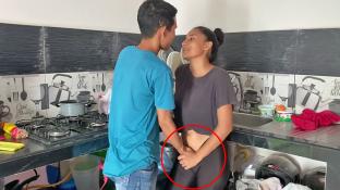 Sexo en la cocina con su primo que quería tanto