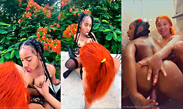 EN XORGASMO Las lesbianas dominicanas Blue Queen invita a un pequeño amigo de 18 años para hacer tortillas ya syn en un baño