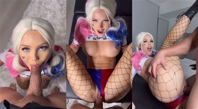 Scarlettiskiskisxo vestido como Harley Quinnn Suman Hardcoore