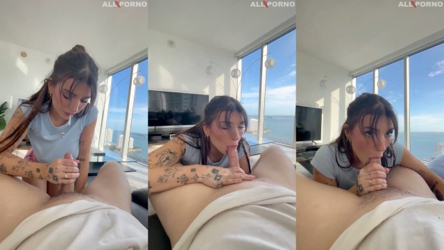 Ari Kytsya Sucking Dick on the Couch