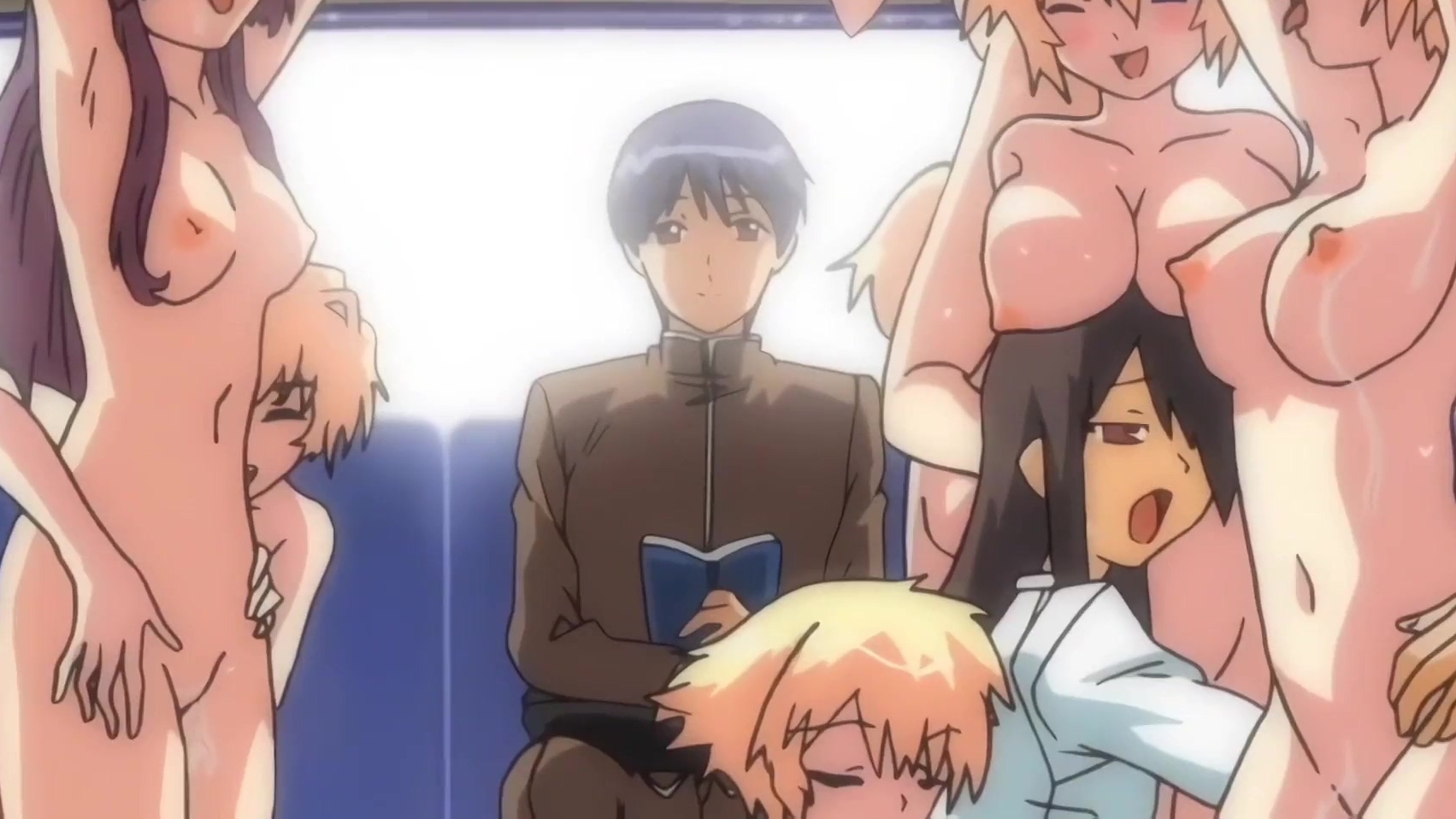 Hentai: Chicas políticas atacan parte 2. Orgía en el autobús y penetración anal