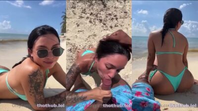 Karol Rosado Chupando Guevo En La Playa